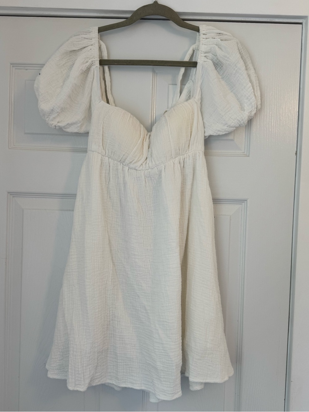 Princess Polly White Puff Sleeve Mini Dress